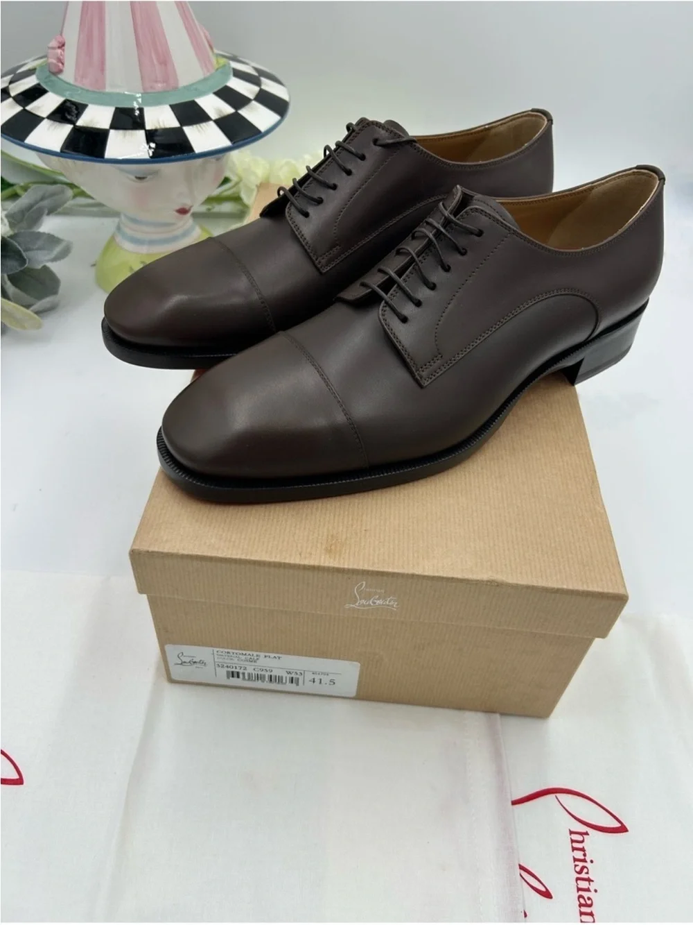Men’s Christian Louboutin CORTOMALE leather Oxford size 41.5/8.5 made in Italy